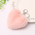 Hot Selling Cheaper fluffy Faux Fur Pom pom Keychain